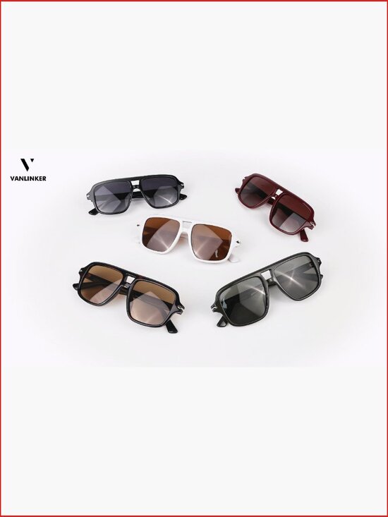 Retro Square Vintage Aviator Polarized Sunglasses UV Protection main image 6